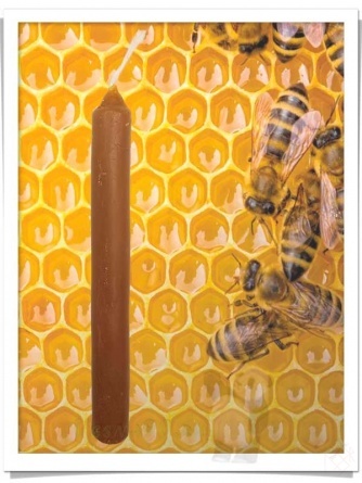Свеча восковая из пчелиного воска Медовая (Д2 см) фото